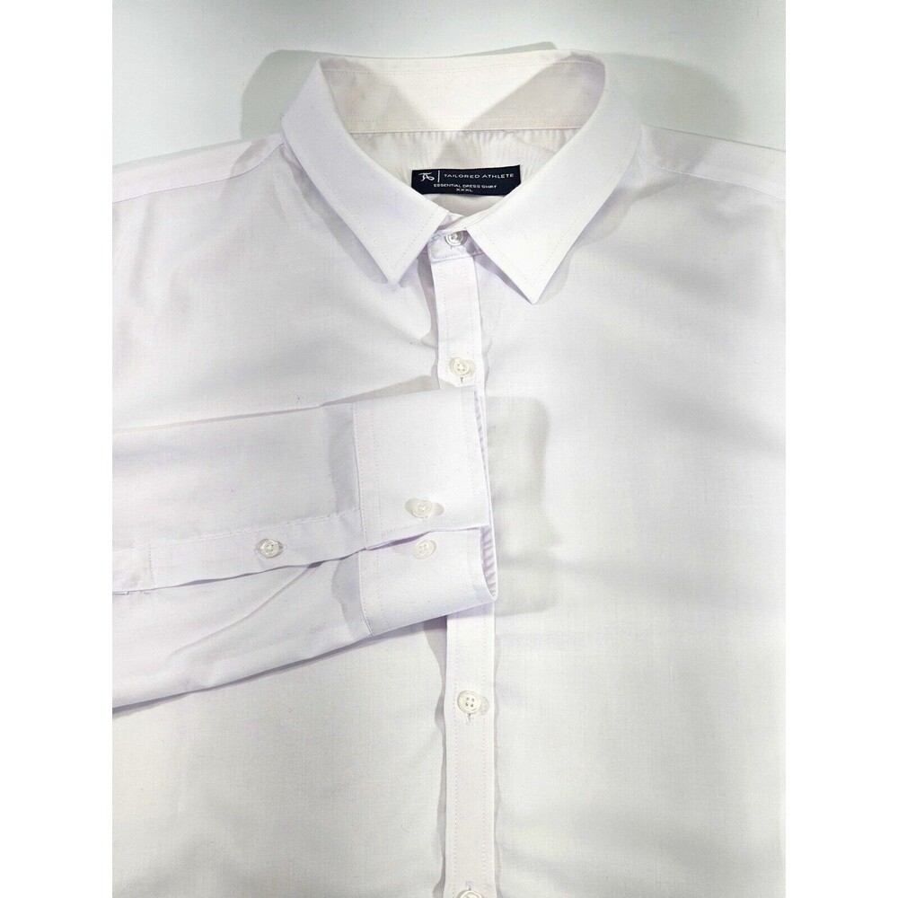 TAILORED ATHLETE Men's‎ XXXL Essential Dress Shirt Button Down White EUC